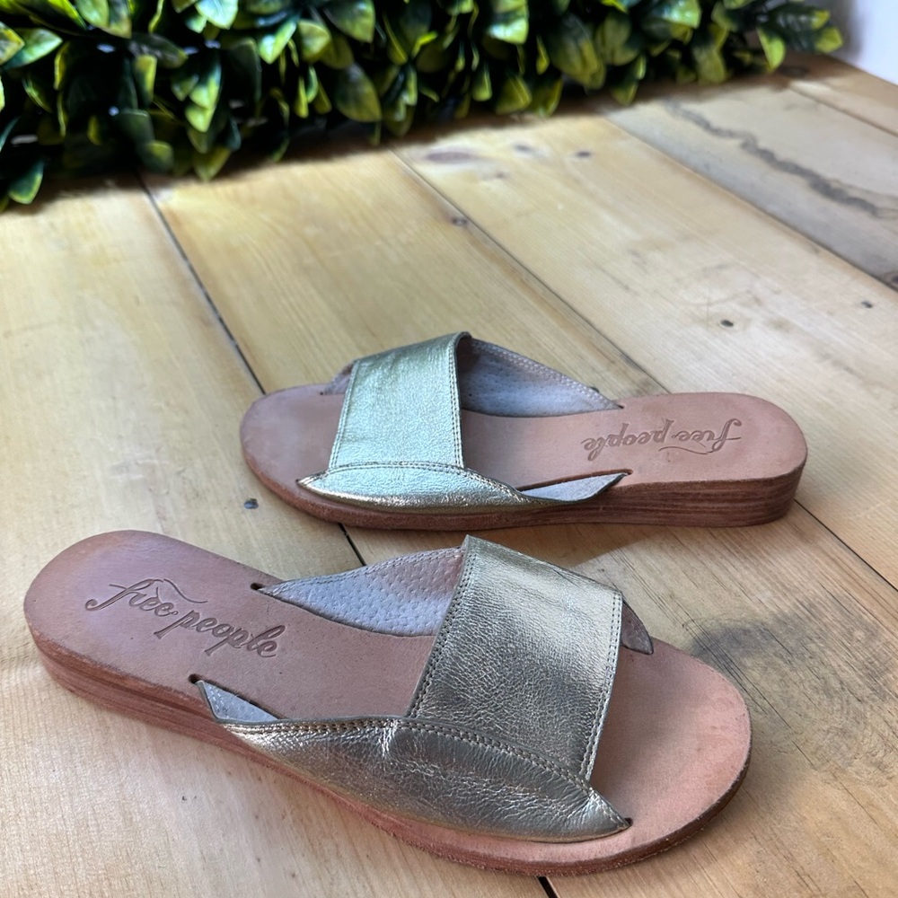 Free People gold slides
